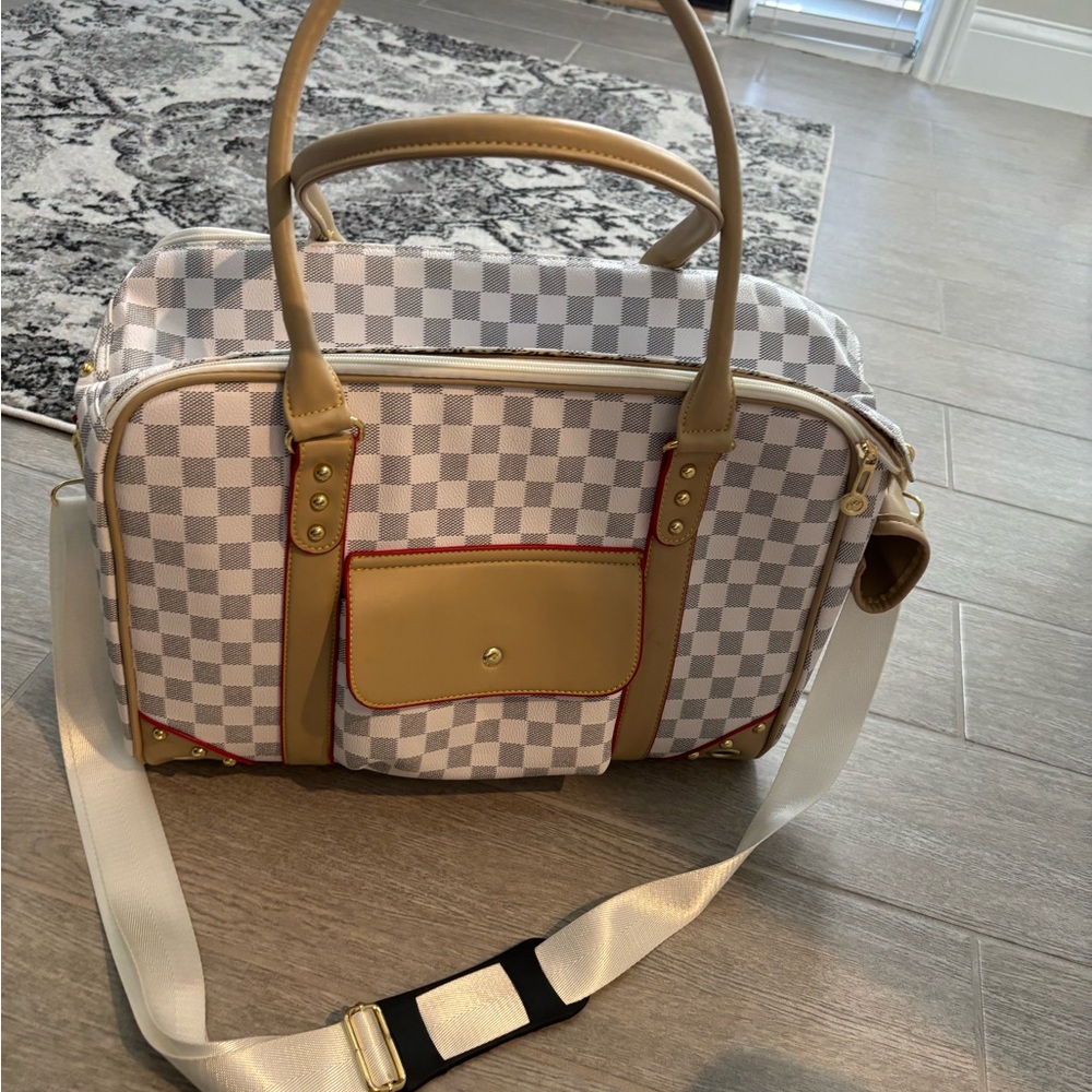 Brand New Checkered Pet Carrier Bag